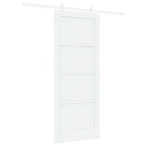 vidaXL Slīdo&scaron;ās durvis Balts 83 x 202 cm Priedes masīvkoks