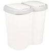 vidaXL Atkritumu tvertne Balts 49,5 x 30 x 46,5 cm PP