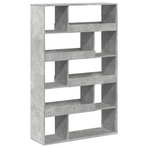 vidaXL grāmatplaukts, pelēks, 100x33x156,5 cm, inženierijas koks