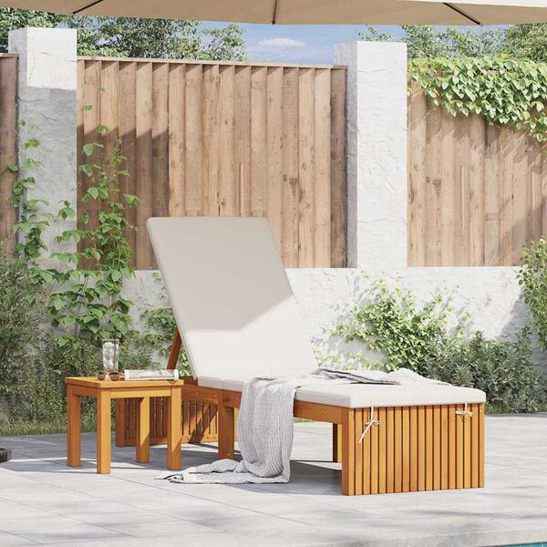 vidaXL Sauļošanās krēsls Brūna 200 x 55 x 94cm Akācijas masīvkoks