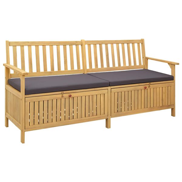 vidaXL Sols ar glabātuvi ar spilvenu ar uzglabā&scaron;anu ar durvīm