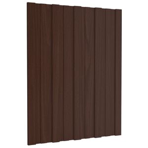 vidaXL Jumta panelis 12 gab. Brūna 60 x 45 cm Cinkots tērauds