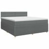 vidaXL Kontinentālā gulta ar matraci Tum&scaron;i pelēka 140 x 190 cm Audums