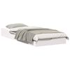 vidaXL Gultas rāmis Balts 80 x 220 cm Ciets priedes koks