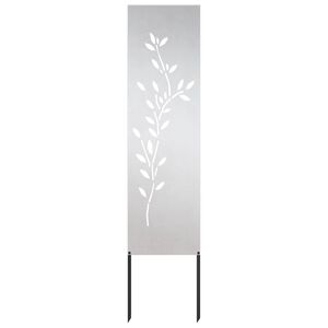 vidaXL Dārza privātuma ekrāns Sudraba 32 x 140 cm Nerūsējo&scaron;s tērauds