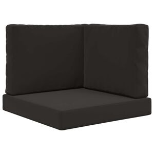 vidaXL Āra dīvāna spilvens 3 pcs Melns Poliesters