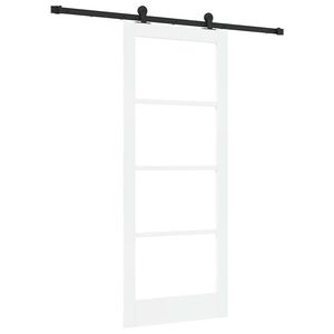 vidaXL Slīdo&scaron;ās durvis ORKDAL 83 x 202 cm Balta un melna