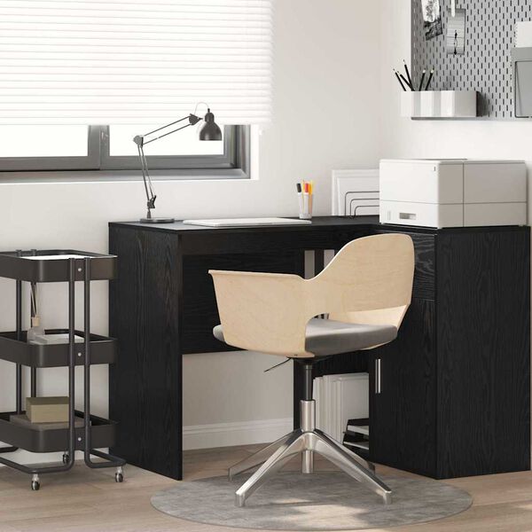 vidaXL Galds Melns ozolkoks 102 x 50 x 75 cm Inženierijas koks