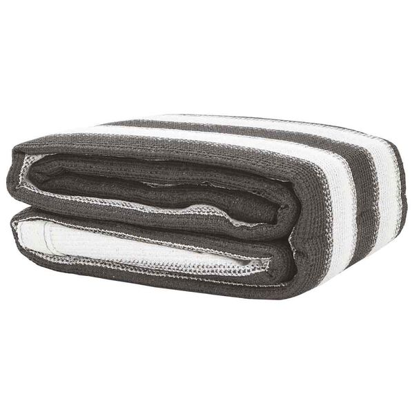 vidaXL telts paklājs, 400x400 cm, antracītpelēks un balts, HDPE