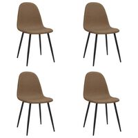 vidaXL virtuves krēsli, 4 gab., 45x53,5x83 cm, brūna mākslīgā āda