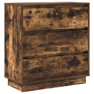 vidaXL Nakts skapītis Dūmaka ozols 71 x 34,5 x 75 cm Inženierijas koks