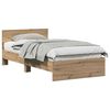 vidaXL Gultas rāmis Artisānā ozols 203 x 104 x 70 cm Inženierijas koks