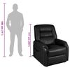 vidaXL TV krēsls, atgāžams, melna mākslīgā āda
