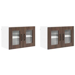 vidaXL Trauku ma&scaron;īnas panelis 2 pcs Brūns ozols 60 x 31 x 40 cm