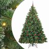 vidaXL Mākslīgā Ziemassvētku eglīte su 300 LED Zaļa 210 cm PE un PVC
