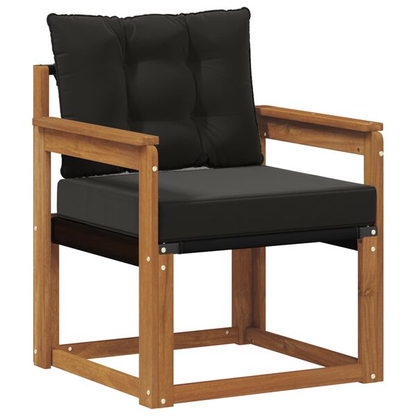 vidaXL 2 Gabals Āra dīvānu komplekts Cieta akācijas koks un tekstilēns