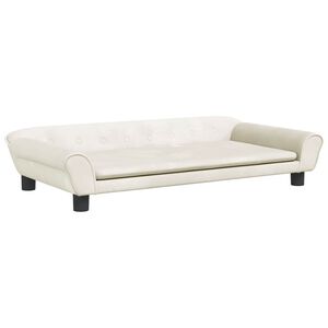 vidaXL gulta suņiem, krēmkrāsas, 100x50x21 cm, samts