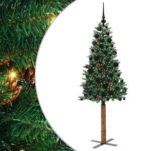 vidaXL Tievā Ziemassvētku Egle Zaļa 180 cm PVC un cietā priedes koks