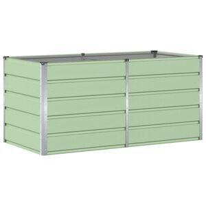 vidaXL Puķu kaste Zaļa 160 x 80 x 75 cm Tērauds