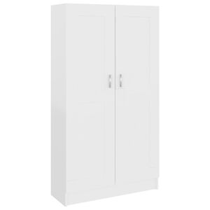 vidaXL grāmatu skapis, balts, 82,5x30,5x150 cm, inženierijas koks