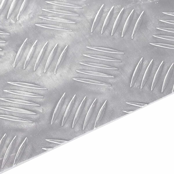 vidaXL Trepju paklājs Kvadrātveida 4 pcs Sudraba 40 x 40 cm Alumīnijs