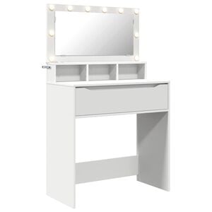 vidaXL Guļamistabas ģērb&scaron;anās galdiņi Balts 80 x 39,5 x 135 cm