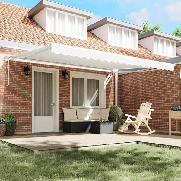 vidaXL Markīze Balts 450 x 300 x 165 cm Poliesters un metāls