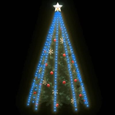 vidaXL Ziemassvētku lampiņas, 400 LED, 400 cm, zilas