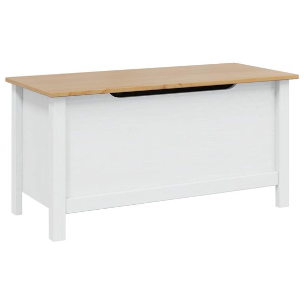 vidaXL Uzglabā&scaron;anas kaste Balts un medus brūns 90 x 40 x 45 cm