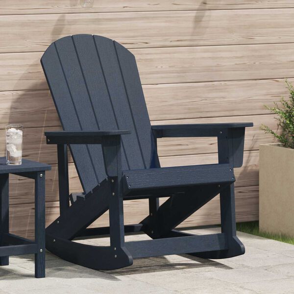 vidaXL Adirondack šūpuļkrēsls Tumši zils 73.5 x 92 x 90cm HDPE