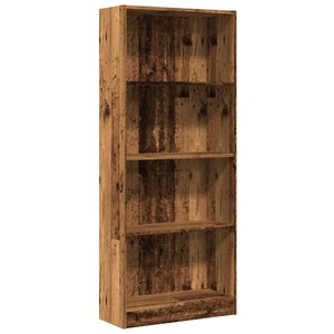 vidaXL grāmatu plaukts, veca koka, 60x24x143 cm, inženierijas koks
