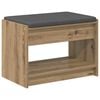 vidaXL Apavu sols ar spilvenu Artisan Ozols 63 x 38 x 45 cm