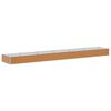 vidaXL Augstā puķu kaste Gai&scaron;i brūns 582 x 100 x 36 cm Cinkota tērauda