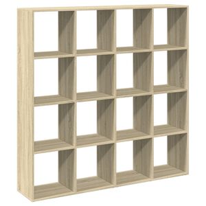 vidaXL grāmatu plaukts ozola krāsa 137,5x29x137,5 cm inženierijas koks