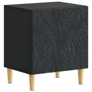 vidaXL Naktsgaldiņ&scaron; Melns 43 x 34,5 x 50 cm Inženierijas koks