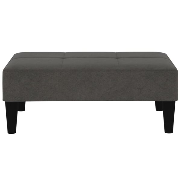 vidaXL sols, tum&scaron;i pelēks mikro&scaron;ķiedras audums