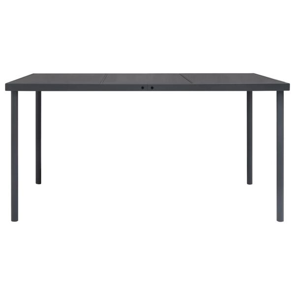 vidaXL 7-daļīgs dārza mēbeļu komplekts, tērauds