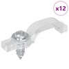 vidaXL LED līstes klipi 23,8 mm 12 gab. Caurspīdīgs