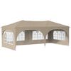 vidaXL Pop-up svinību teltis 575 x 288 x 245 cm Krēmkrāsa