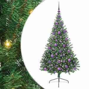 vidaXL Mākslīgais LED Ziemassvētku eglīte su 300 LED Zaļa 180 cm PVC