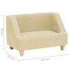 vidaXL suņu dīvāns, krēmkrāsas, 60x37x39 cm, lins