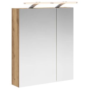 vidaXL Vannas istabas spoguļu skapis Mākslīgā ozola 60 x 14,5 x 70 cm