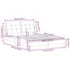 vidaXL gultas rāmis bez matrača, Zadar, balts, melns, 120x200cm, mākslīgā āda
