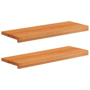 vidaXL Kāpņu pakāpieni 2 gab. 80 x 25 x 2 cm Gai&scaron;i brūns