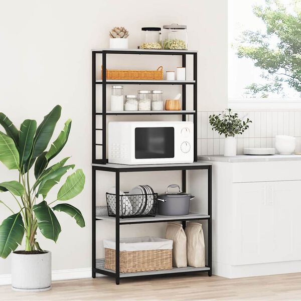 vidaXL Virtuves plaukts Pelēks Sonoma 80 x 40 x 168 cm