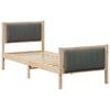vidaXL Gultas rāmis ar galvas klāju brūns un tum&scaron;i pelēks 75 x 190 cm