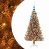 vidaXL Ziemassvētku eglīte Zelts 120 cm PET