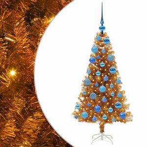 vidaXL Ziemassvētku eglīte Zelts 120 cm PET