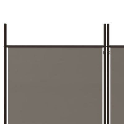 vidaXL 5-paneļu istabas aizslietnis, 250x200 cm, antracītpelēks audums
