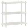 vidaXL Plauktu vienība 3 līmeņi 100 x 40 x 96 cm PP Balts